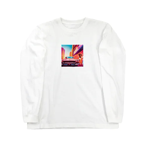 赤いアメ車 Long Sleeve T-Shirt