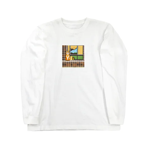 ドット絵の猫 Long Sleeve T-Shirt