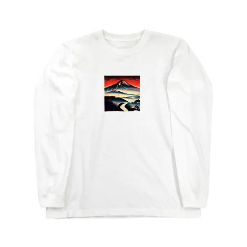 夕空の富士山 Long Sleeve T-Shirt