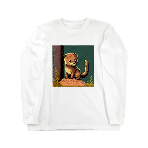 ドット絵のマングース Long Sleeve T-Shirt