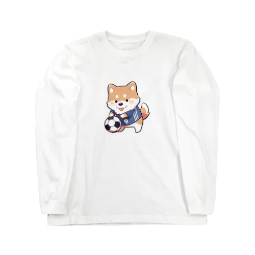 サッカー犬 ロングスリーブTシャツ