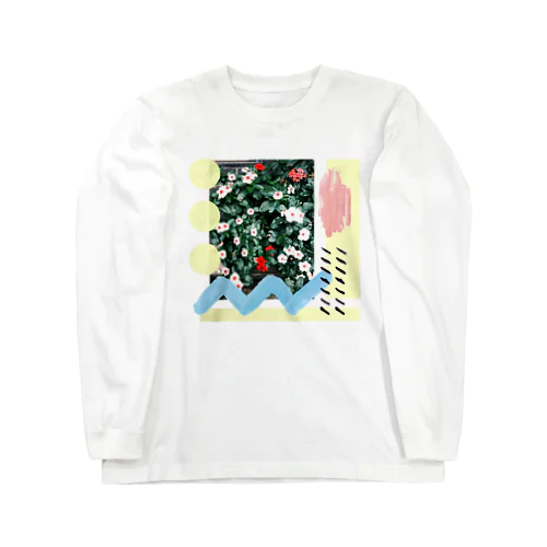 赤と白の花 Long Sleeve T-Shirt