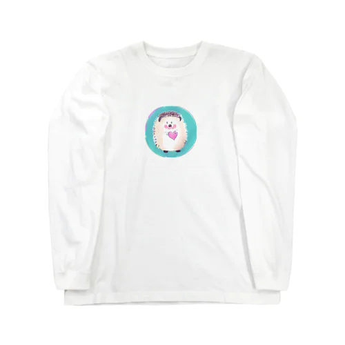 ハートを持ったかわいいハリネズミ Long Sleeve T-Shirt