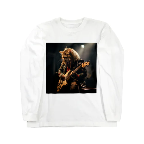 RockなCat 猫ギターバージョン2 Long Sleeve T-Shirt