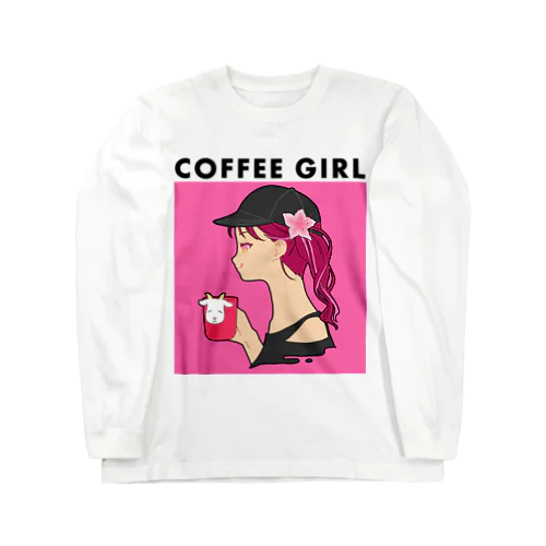 Coffee Girl ツツジ (コーヒーガール ツツジ) ロングスリーブTシャツ