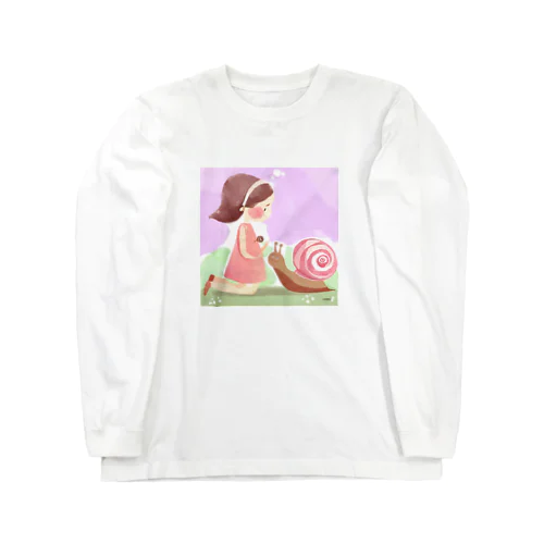 女の子とカタツムリ Long Sleeve T-Shirt