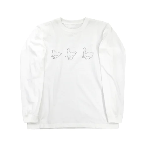 けものとりのさんかく(ライン) Long Sleeve T-Shirt