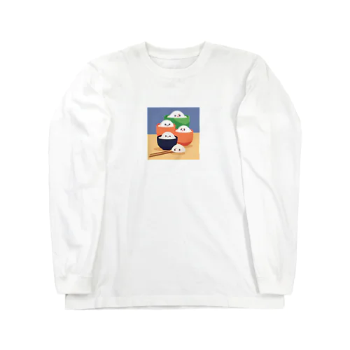 かわいいおにぎりのイラストのグッズ Long Sleeve T-Shirt