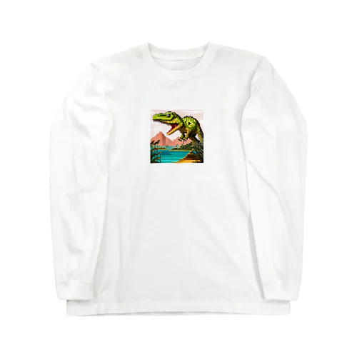 ドット絵のスピノサウルス Long Sleeve T-Shirt