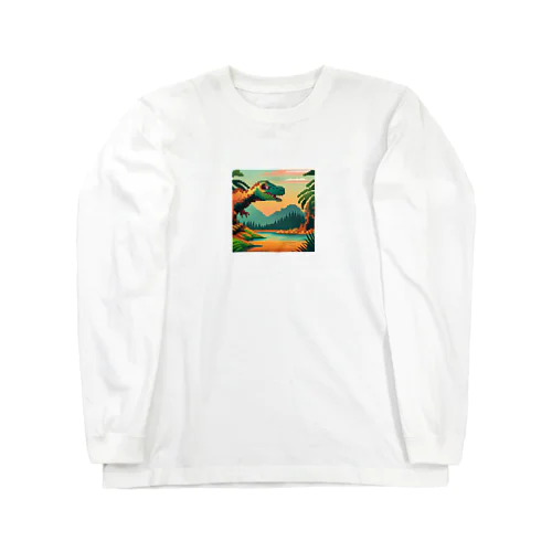 ドット絵ケティオサウルス Long Sleeve T-Shirt