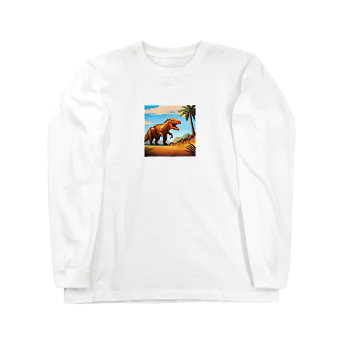 ドット絵カルノタサウルス Long Sleeve T-Shirt