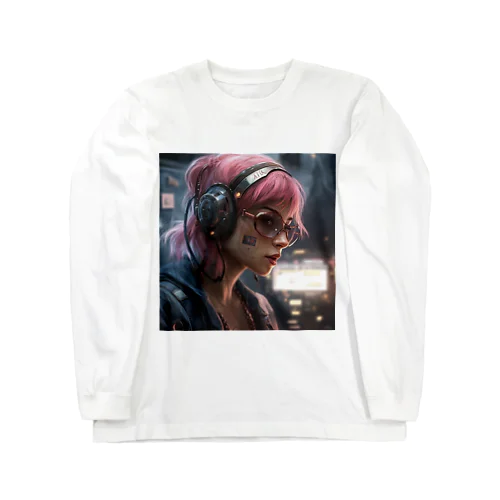 サイバーパンクシティの少女２ Long Sleeve T-Shirt