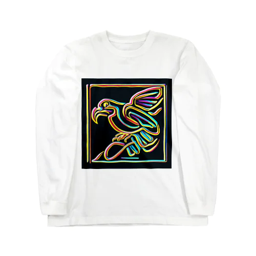 ナスカの地上絵「オウム」インスパイア06 Long Sleeve T-Shirt