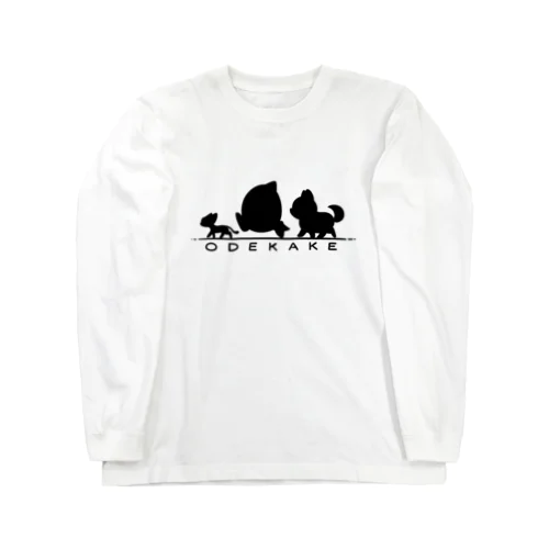 おでかけニャンさん&タマゴさん&ワンさん Long Sleeve T-Shirt