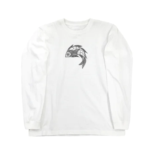 やちむん魚紋風 Long Sleeve T-Shirt