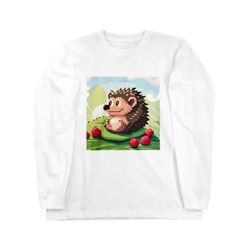 ピクニックをするハリネズミ Long Sleeve T-Shirt