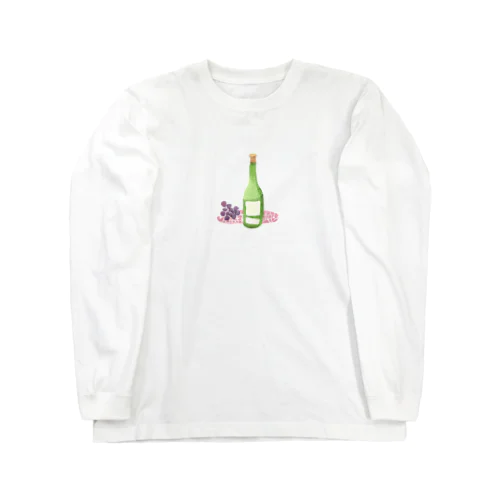 シンプルワインボトル Long Sleeve T-Shirt