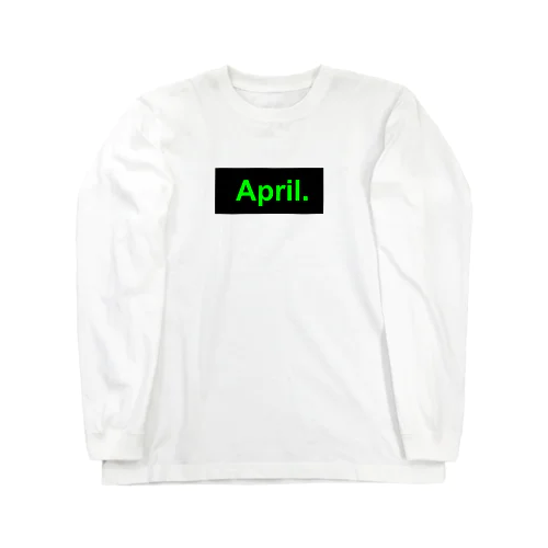 April.BOX LOGO(グリーン×ブラック) Long Sleeve T-Shirt