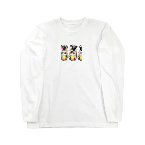 ビール好きの犬 Long Sleeve T-Shirt