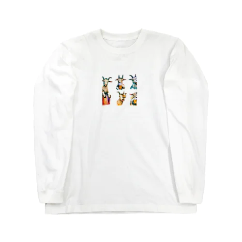 ウィスキーを嗜む山羊 Long Sleeve T-Shirt