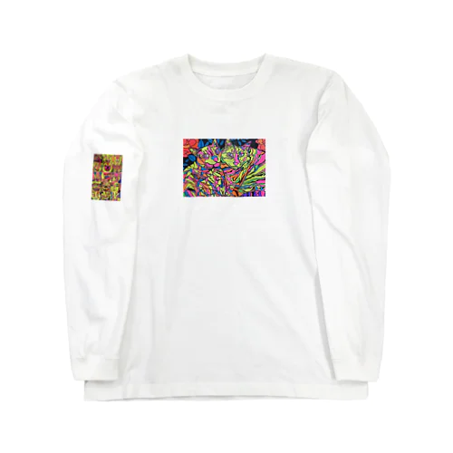 2匹のネコ カラフルアイテム Long Sleeve T-Shirt