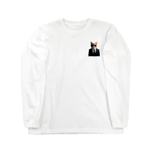 サングラスを掛けた猫 Long Sleeve T-Shirt