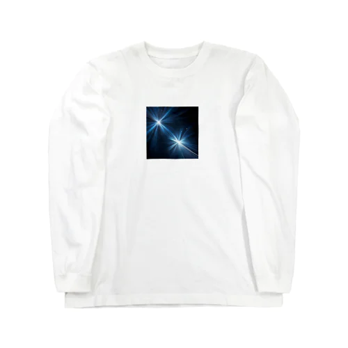 宇宙に輝く青い光 Long Sleeve T-Shirt