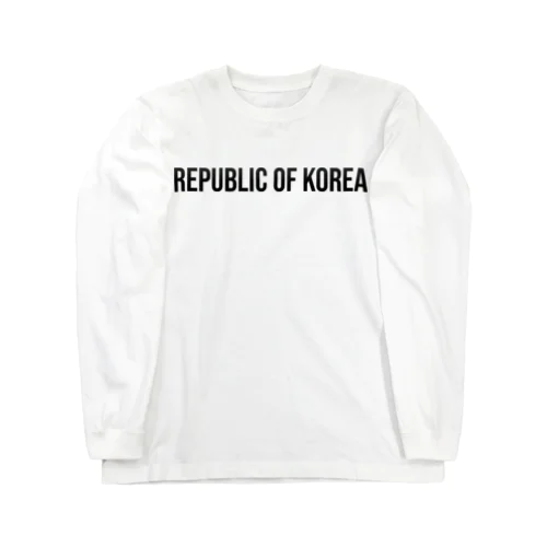 韓国 ロゴブラック Long Sleeve T-Shirt