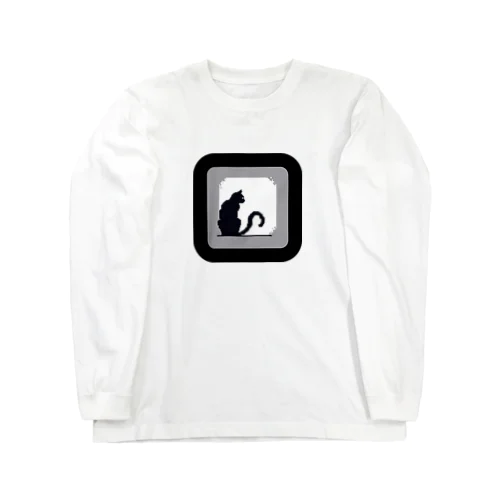 ピクセルアート黒猫　4 Long Sleeve T-Shirt