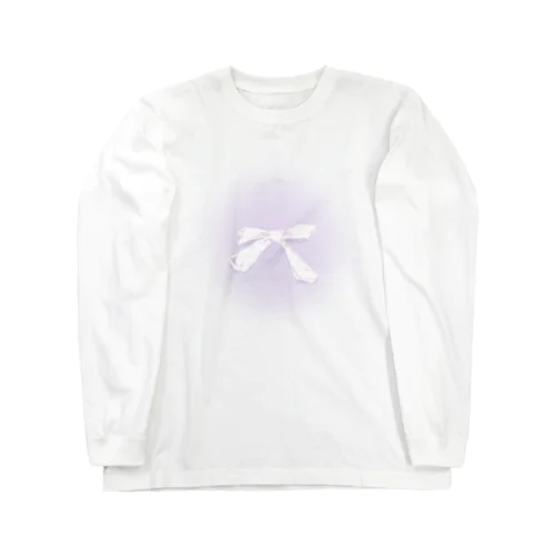 purple ribbon ロングスリーブTシャツ