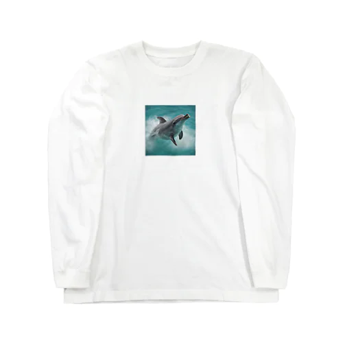 はしゃぐイルカ Long Sleeve T-Shirt