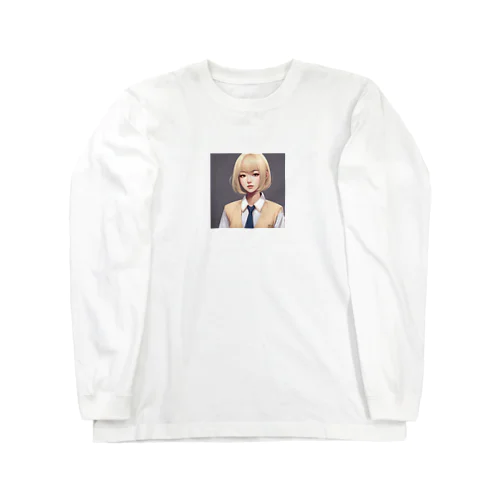 クールビューティーな茶髪女子 Long Sleeve T-Shirt