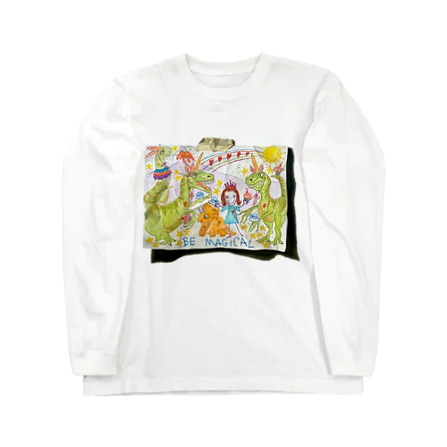 恐竜と女の子　BE MAGICAL Long Sleeve T-Shirt