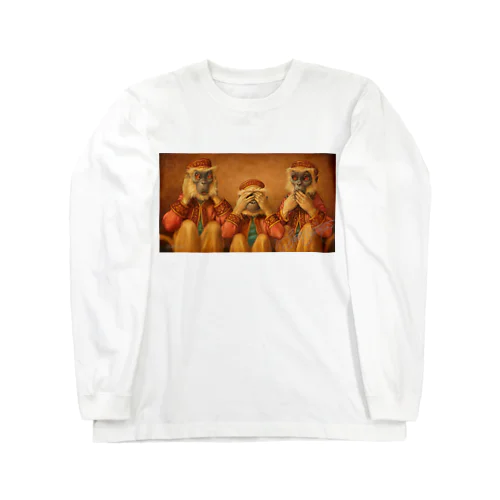 見ざる・聞かざる・言わざる　See no evil, hear no evil, speak no evil Long Sleeve T-Shirt