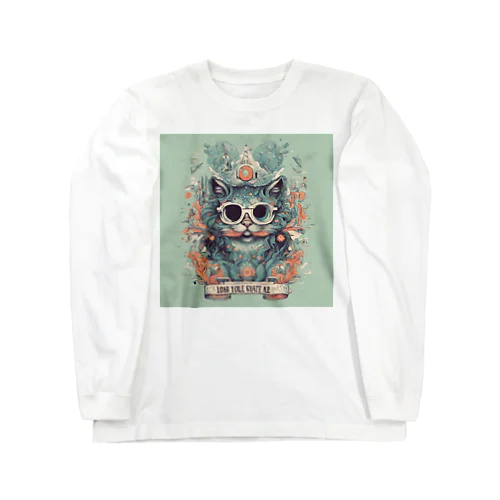 不思議な猫の可愛いイラストグッズ Long Sleeve T-Shirt