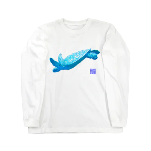 空飛ぶウミガメ ロングスリーブTシャツ