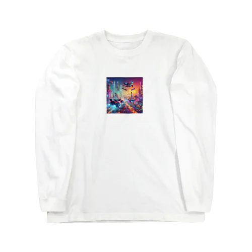 活気ある未来の都市③ Long Sleeve T-Shirt