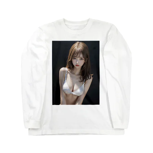 美女図鑑（白い服） Long Sleeve T-Shirt