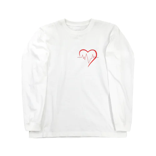 心拍数heart ロングスリーブTシャツ