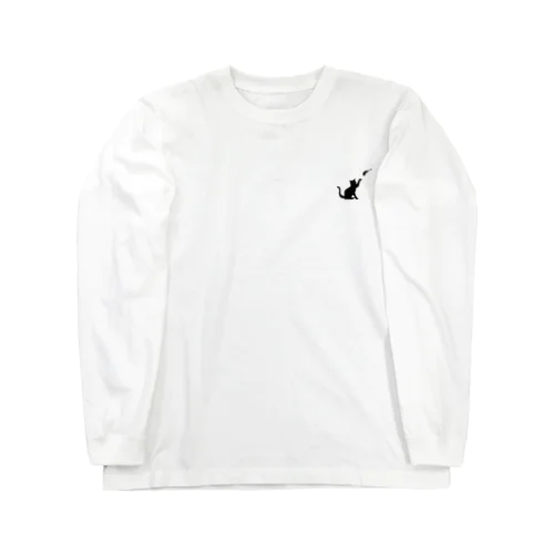 ネコじゃらしBK Long Sleeve T-Shirt