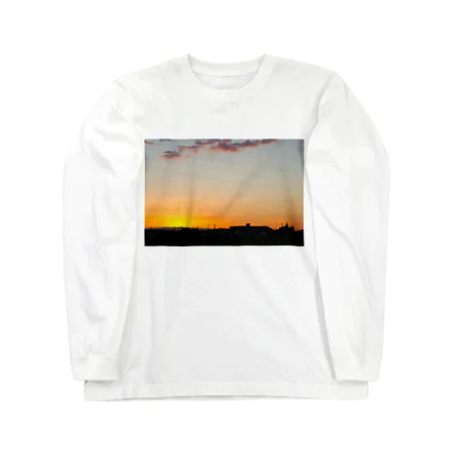 夕焼けの風景 ロングスリーブTシャツ