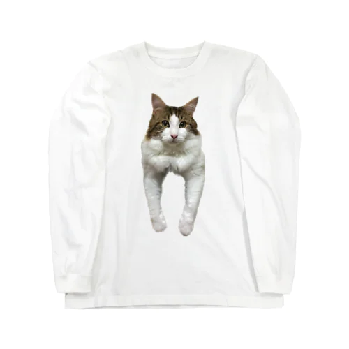 猫のダイヤ ロングスリーブTシャツ