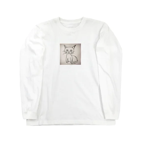 猫の絵 ロングスリーブTシャツ