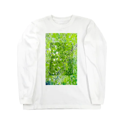 森のエメラルド2 縦長バージョン。 Long Sleeve T-Shirt