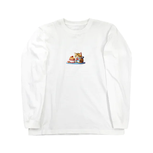 ぱくぱくネコちゃん Long Sleeve T-Shirt