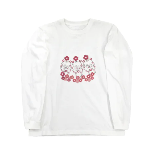 お花とハート Long Sleeve T-Shirt