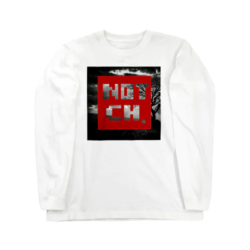 『NOTCH.』ロゴ RED ロングスリーブTシャツ