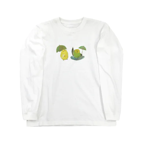 雨あがりの虹インコたち Long Sleeve T-Shirt