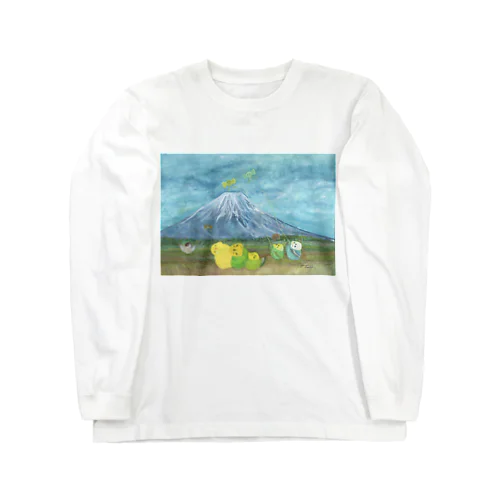 凧揚げインコたち Long Sleeve T-Shirt