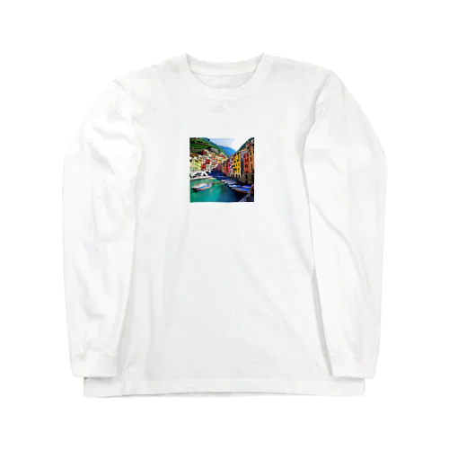 絵画のようなチンクエテッレの風景 Long Sleeve T-Shirt